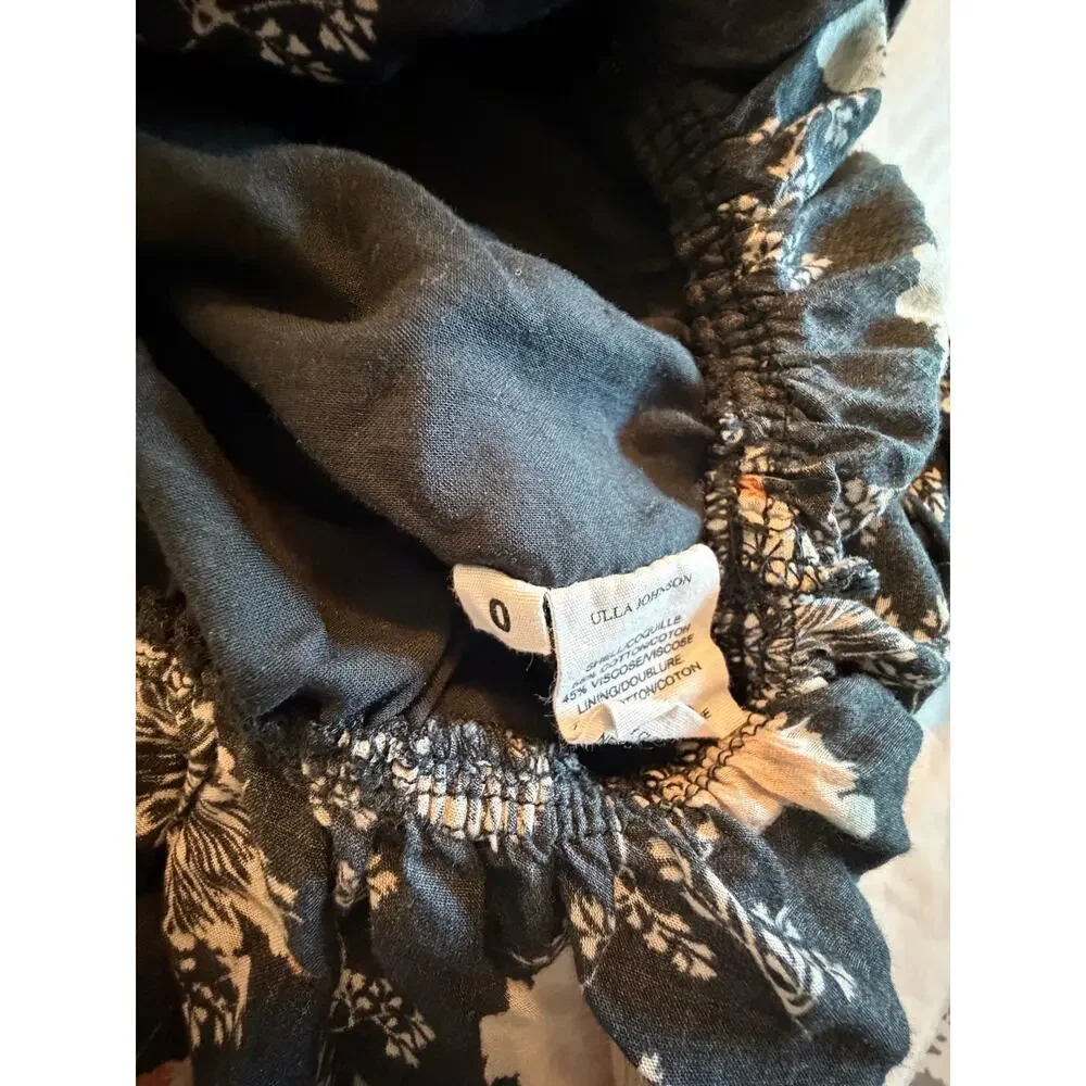 Ulla Johnson Brown and Peach Floral Size 0 Excellent Condition